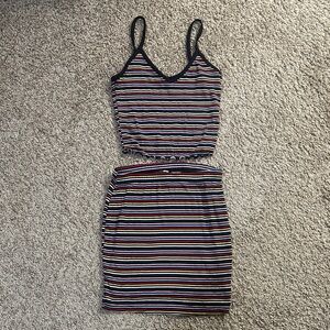 Fashion Nova Multicolor Striped Set